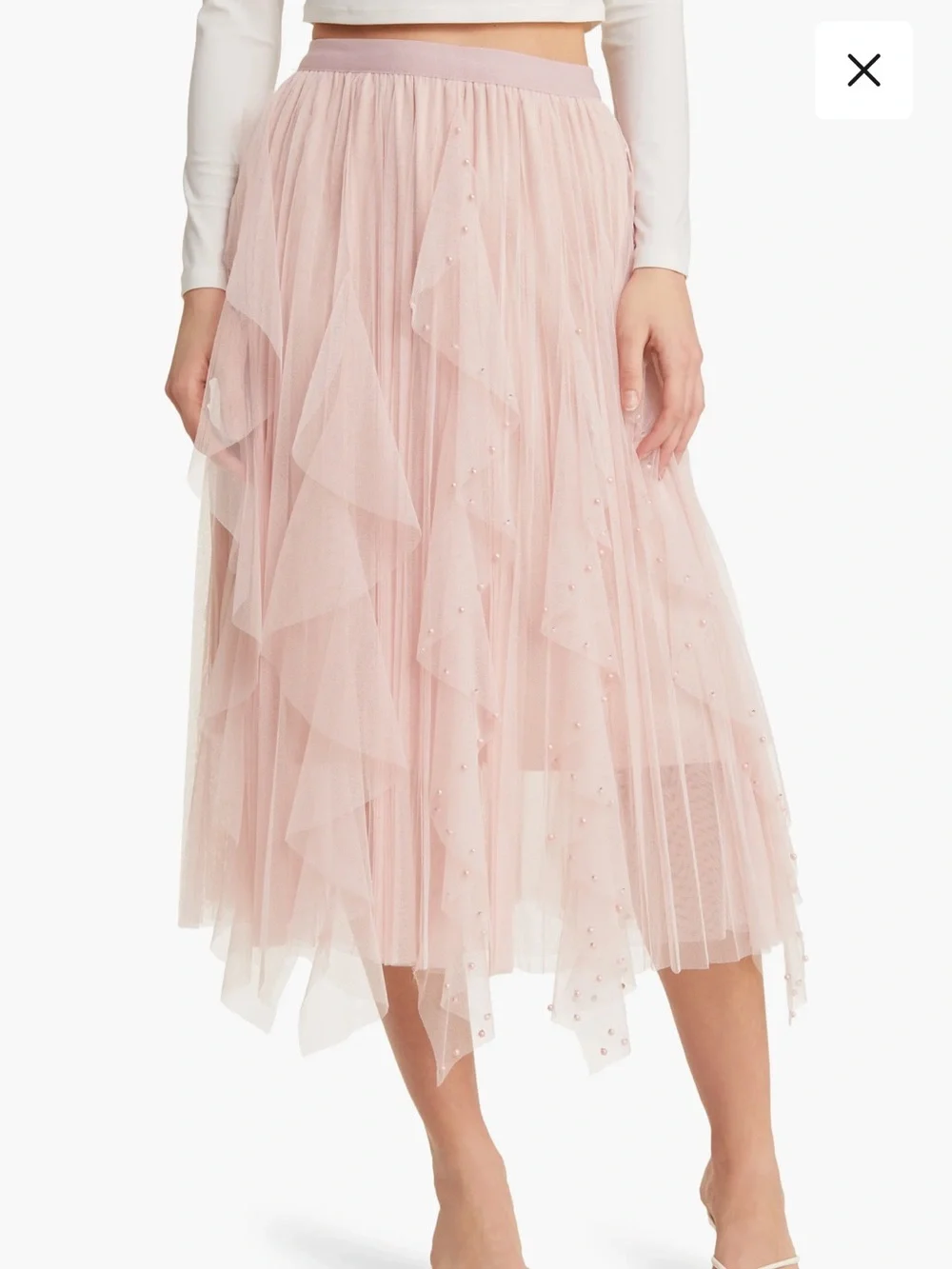 Nikki Lund Wendy Beaded Tulle Skirt size L